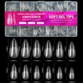 thumbnail image 7 of BAKER DEPOT Acrylic Nail Tips, Medium Almond Clear Fake Nails, Full Cover for Extension Manicure, 600pcs, 7 of 7