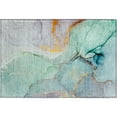 thumbnail image 2 of Addison Rugs Mayfield Washable Transitional Watercolors Teal Rectangle Rug, 1'8" x 2'6", 2 of 5