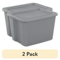 thumbnail image 2 of (2 packs) Large Storage Box, 18-gallon Plastic Storage Container with Snap-on Lid, 2 of 5