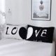 thumbnail image 3 of Ropa de cama de 200 x 200 cm Couples Love, juego de ropa de cama de 3 piezas en blanco y negro, con cremallera, funda nórdica y funda de almohada de 80 x 80 cm (Love, 200 x 200), 3 of 6