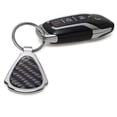 thumbnail image 2 of Ford Mustang Real Black Carbon Fiber Chrome Metal Teardrop Key Chain, 2 of 6