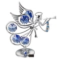 thumbnail image 6 of Matashi Guardian Angel Figurine Crystal Studded Ornament (Flying Angel, Chrome/Silver), 6 of 8