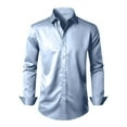 thumbnail image 4 of NuoCaiYun Men's Shirt Fashionable Personality Party Vintage Solid Color Casual Long Sleeve Turndown Collar Blouses, 4 of 6
