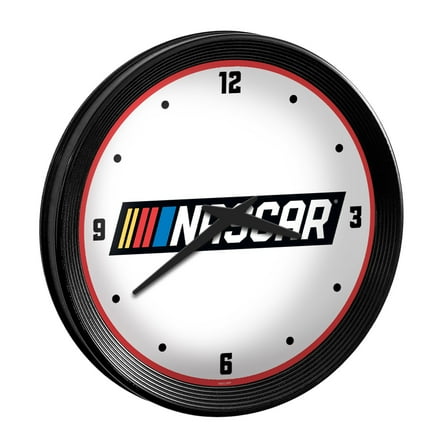 NASCAR 15" Ribbed Frame Wall Clock