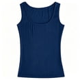 thumbnail image 4 of MDUKONU Womens Sleeveless Scoop Neck Tank Top Ribbed Fitted Summer Basic Slim Cute Tops 2026 Size: L Dark Blue, 4 of 4