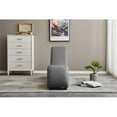 thumbnail image 2 of Pemberly Row Yoga Chaise Lounge, Sofa Couch for Bedroom, Easy to Clean Faux Leather Chair, Grey, 2 of 6