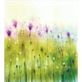 thumbnail image 3 of Watercolor Duvet Cover Set Twin Size, Abstract Blurred View of Purple Cosmos Flowers Blooming Meadow, Decorative 2 Piece Bedding Set with 1 Pillow Sham, Purple Apple Green White, by Ambesonne, 3 of 3