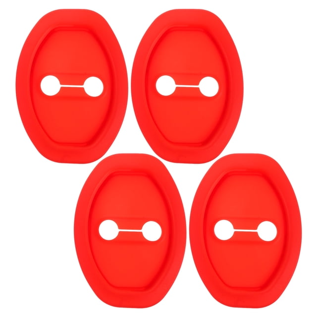 4 protectores universales de silicona para cerradura de puerta de coche, amortiguadores, cerraduras de puertas de vehículo, juego de topes, accesorios para coche