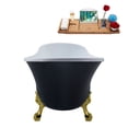 thumbnail image 4 of 63" Streamline N366BGL-IN-BGL Clawfoot Tub and Tray With Internal Drain, 4 of 12