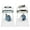 White, variant on Best Choice Products Set of 2 Mid-Century Modern End Tables w/ Cubby Storage, Lower Shelf, Offset Legs - Brown
