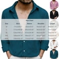 thumbnail image 3 of Yaoyar Men's Summer Breathable Solid Crinkle Texture Camp Collar Button Front Long Sleeve Lightweight Casual Shirt, 3 of 7