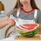 thumbnail image 4 of Herramienta cortadora de sandía de acero inoxidable 3 en 1 | Cortadora de frutas de piña Corer Artilugio de cocina | Empuñadura ergonómica | Rebanadora de verduras de melón y papaya multiusos segura, 4 of 6