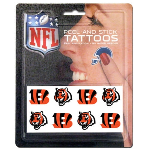 Nfl Cincinnati Bengals Tattoo Set 8 Piece Walmart Com Walmart Com