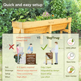thumbnail image 4 of VegTrug Wall Hugger Cedar Wood Raised Garden Planter, Natural, Medium 1.8m, 4 of 8
