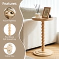 thumbnail image 5 of Beuway Round Side Table with Raised-Edge Tabletop, Modern Coffee End Table, Bedside Nightstand, Table for Small Spaces with Tool-Free Assembly(11.8 in,Walnut), 5 of 11