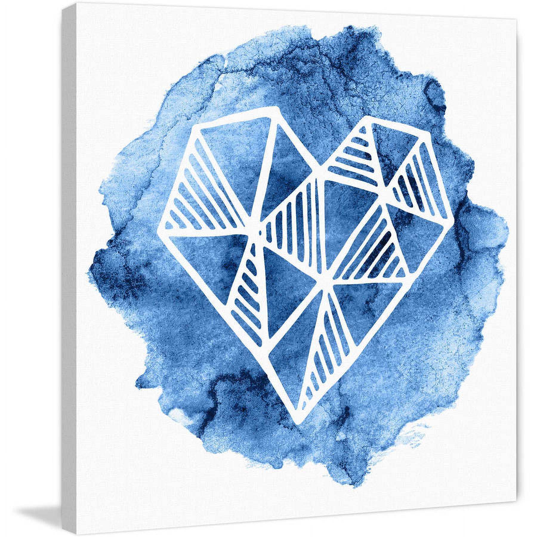 "Triangle Heart" Painting Print on Wrapped Canvas