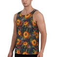 thumbnail image 2 of Xecao Sunflowers Men's Tank Top Workout Quick Dry Sleeveless Gym Jogging Muscle Shirts Summer Swim Beach Tops, 2 of 9