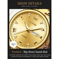 thumbnail image 5 of OLEVS Watches for Men Classic with Date Business Dress Luxury Diamond Gold/Black/Blue Waterproof Luminous Mens Wrist Watches Analog Two Tone Stainless Steel Male Reloj para Hombre, 5 of 11