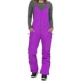 thumbnail image 2 of UPPADA Womens Winter Snow Overall Sleeveless Adjustable Straps Jumpsuit Waterproof Windproof Warm Bibbed Pants Suit with Pocekts Dressy Fashion Overalls Relaxed Fit Purple,L, 2 of 6