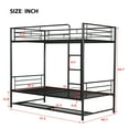 thumbnail image 2 of Harper & Bright Designs Twin Over Twin Metal Bunk Bed with Shelf and Guardrails, Twin Size Bunk Beds Frame for Teens & Adults, Black, 2 of 12