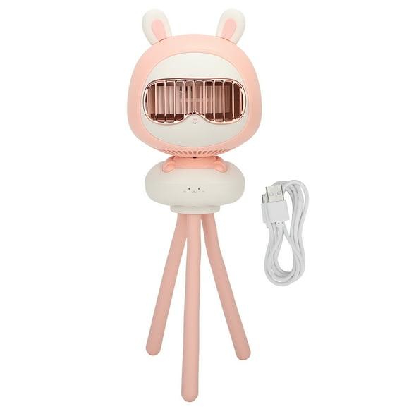 Ventilador USB para cochecito, ventilador portátil sin aspas de 4 velocidades de viento, Mini ventilador portátil para acampar al aire libre, diseño de conejo YUNYI BRAND Deportes