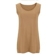 thumbnail image 5 of cocolona Womens Plus Size Summer Tank Tops Crew Neck Sleeveless Workout Shirts Casual Loose Solid Color Tops, 5 of 6