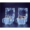 "Pack of 4 Icy Crystal Decorative Christmas Music Boxes 2.8"""