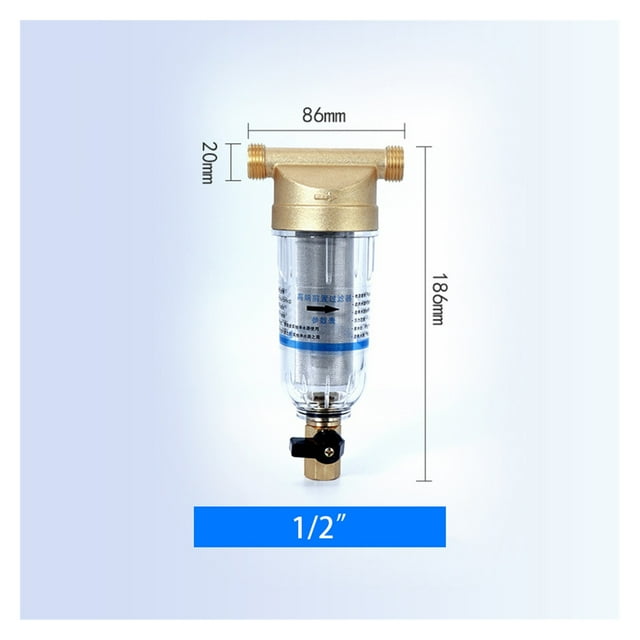 40m High-efficiency Filtration Pre-filter Tap Water Household Whole House Central 3T Large Flow Pipe Backwashing Brass Filter