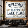 thumbnail image 6 of Lake Scene With Evergreen Trees and Paddle Oars, Serene Rustic for Lakehouse Lovers, Lakeside Wall Art, Birthday Gift Tapestry Wall Hanging for Bedroom and Cabin, 6 of 6