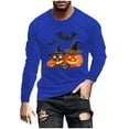 thumbnail image 1 of Blusas y camisas de manga larga y cuello redondo para hombre, estilo casual, estampado, cuello redondo, camiseta larga, manga corta, licra., 1 of 2