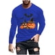 thumbnail image 1 of Blusas y camisas de manga larga y cuello redondo para hombre, estilo casual, estampado, cuello redondo, camiseta larga, manga corta, licra., 1 of 2