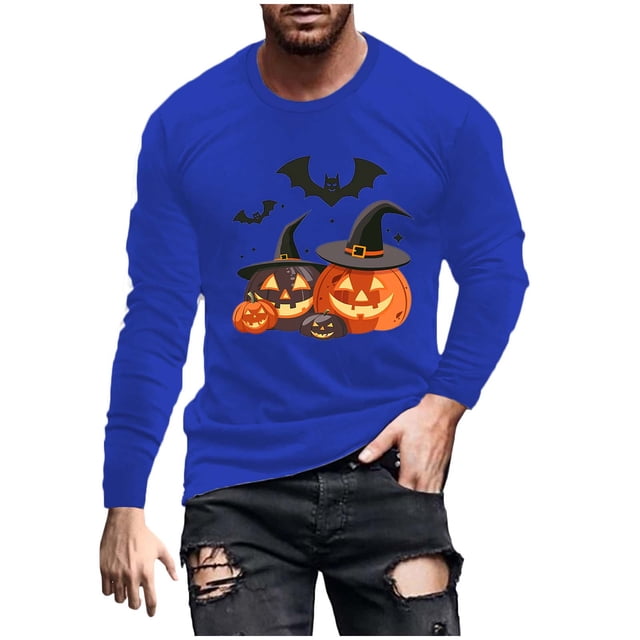 Blusas y camisas de manga larga y cuello redondo para hombre, estilo casual, estampado, cuello redondo, camiseta larga, manga corta, licra.