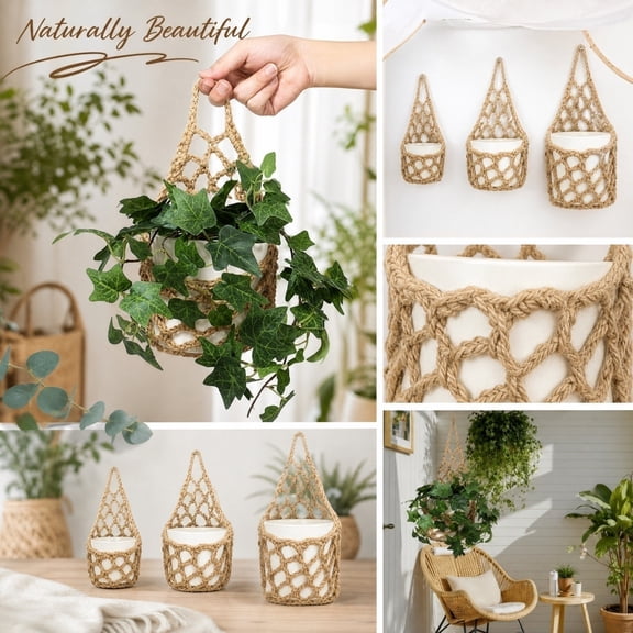 Wall Plant Hanger, Hanging Planter Basket Holder, Wall Planters for Indoor Plants, for Pot Camel