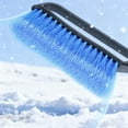 thumbnail image 4 of 27 Inch Snow Brush Car Scraper Snow Brush|Removable Foam Handle Winter Car Cleaner Tool|Long Handle for Windshield,Roof,Hood(Sky Blue), 4 of 7