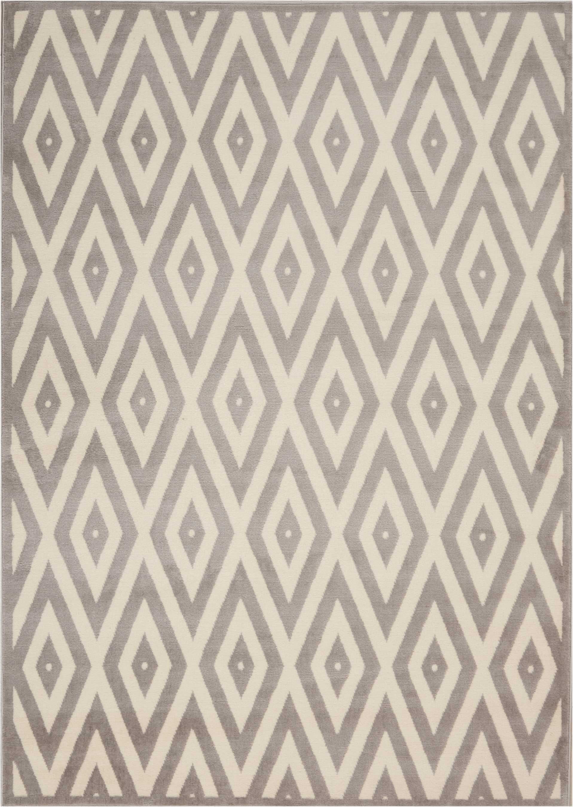 Geometric White/Grey Area Rug by Bellamy Studios