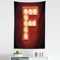 thumbnail image 1 of Letter F Tapestry, Capital F Typescript Nightlife Disco Clubs Casino Movie Theater Font Print, Fabric Wall Hanging Decor for Bedroom Living Room Dorm, 5 Sizes, Ruby Yellow Black, by Ambesonne, 1 of 1