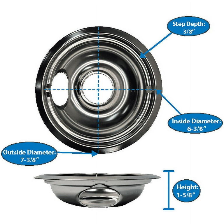 Mainstays Chrome Drip Pans 4 Count - Walmart.com