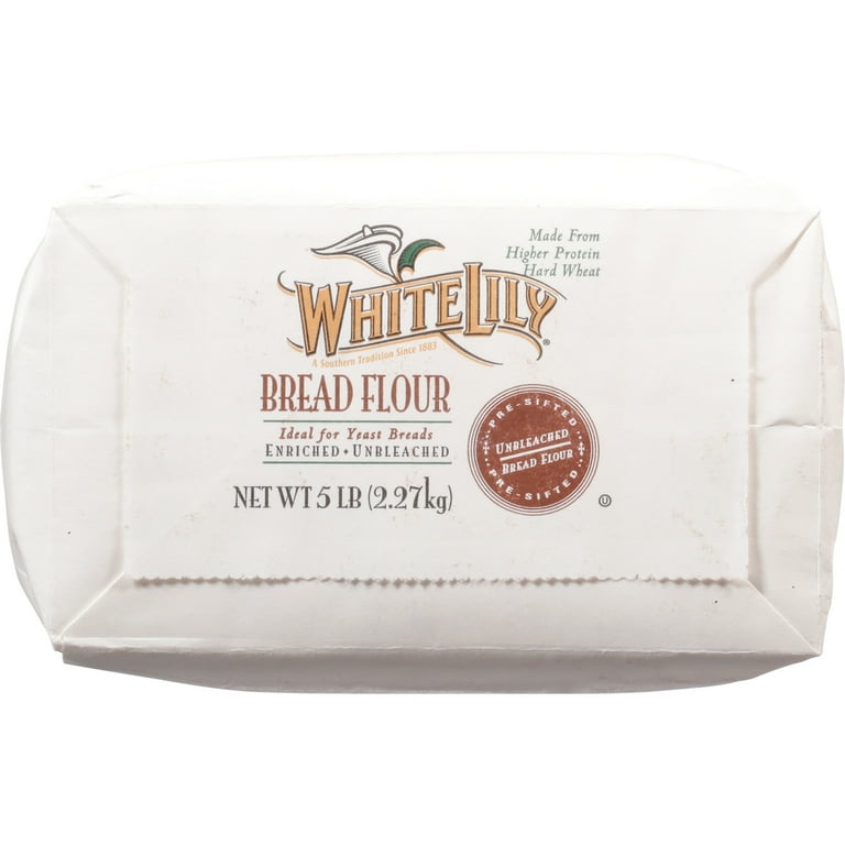 Free Shipping! White Lily Bread Flour 5 lb Bag for Baking Sourdough, Yeast  Bread, Rolls, Pizza - Walmart.com