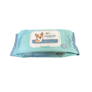 Deodorizing Hypoallergenic Heavy Duty Thick Durable Pet Grooming Wipes Unscented Cleans Face, Ears, Body, Butt and Eyes – Bath Alternative, Super Convenient, Ideal for Home or Travel (Pack of 1)