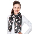 thumbnail image 2 of CBC Crown Women's Lightweight Bubbly Snowman Printed Christmas Themed Silk Feeling 13" x 60" Scarf, 2 of 4