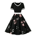 thumbnail image 2 of Birdeem Womens Vintage Print Hem Dress, 2 of 6