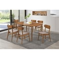 thumbnail image 4 of Pemberly Row Mid-Century Oval Solid Wood Dining Table in Walnut, 4 of 9