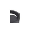 thumbnail image 3 of SAFAVIEH Couture Edgar Modern Velvet Solid Swivel Armchair, Dark Grey/Black, 3 of 5