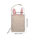 thumbnail image 3 of Easter Rabbit Tassel Tote Bag, Canvas Storage Bag with Bunny Ears, Eco Friendly Cotton Bag for Egg Storage and Party, Reusable Gift Bag and Holiday Decoration, Portable Carryall for Events, 3 of 6