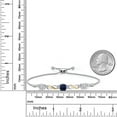 thumbnail image 4 of 925 Silver and 10K Yellow Gold Blue Sapphire and White Moissanite and White Lab Grown Diamond Bracelet for Women | 2.65 Cttw | Gemstone September Birthstone | Cushion 6MM | Fully Adjustable 9 inch, 4 of 5