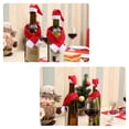 thumbnail image 3 of Toystoory Cubierta de botella de vino de Navidad piezas Papá Noel Bufanda de Navidad Sombrero Decoración de de comedor Arreglo Kits de decoración para fiestas, 3 of 6