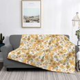 thumbnail image 2 of Yiaed Retro 70s 60s Flower Print Blanket Throw Blanket Soft Cozy Flannel Blanket for Home Bed Sofa Couch Chair-50"x40", 2 of 6
