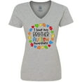 thumbnail image 3 of Inktastic I Love my Brother Autism Awareness Women's V-Neck T-Shirt, 3 of 5