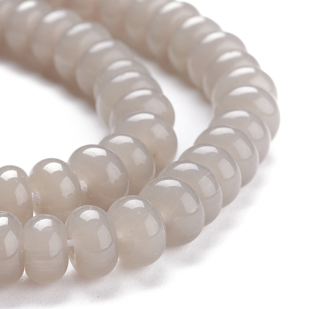 K9 Glass Beads Strands K9 Glass Imitation Jade Glass Beads Rondelle Mixed Color 8~8.5x4.5~5mm Hole: 1.4mm about 81pcs/Strand 15 inch