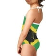 thumbnail image 4 of FOR U DESIGNS Jamaican Flag One Piece Swimwear for Girls 7-8 Years Old Adjustable Neck Strap Quick Dry Bathing Suit Fashion Beach Swimsuit, 4 of 6